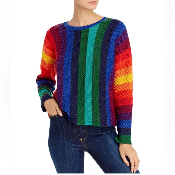 Alice + Olivia Dessie Rainbow Sweater - Picture 2 of 12